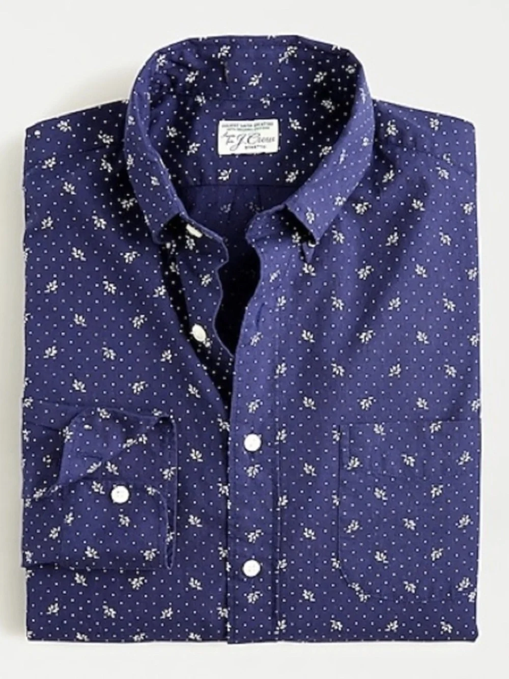 J. Crew Slim Stretch Secret Wash Button Down Shirt in Little Branch Dot